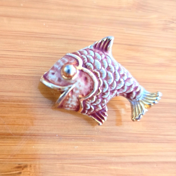Vintage Koi brooch - Picture 4 of 4